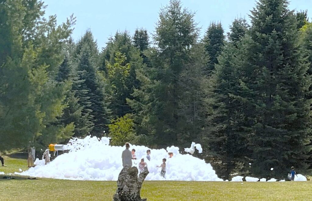 Starlight RV Resort Foam Party on lawn
